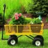 Sunnydaze Decor Sunnydaze Outdoor Lawn and Garden Heavy-Duty Durable Steel Mesh Utility Wagon Cart with Removable Sides - Yellow 2 Sunnydaze Decor Sunnydaze Outdoor Lawn and Garden Heavy-Duty Durable Steel Mesh Utility Wagon Cart with Removable Sides - Yellow -Garden Haven Store unnamed file 1019