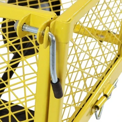 Sunnydaze Decor Sunnydaze Outdoor Lawn and Garden Heavy-Duty Durable Steel Mesh Utility Wagon Cart with Removable Sides - Yellow 4 Sunnydaze Decor Sunnydaze Outdoor Lawn and Garden Heavy-Duty Durable Steel Mesh Utility Wagon Cart with Removable Sides - Yellow - Image 2