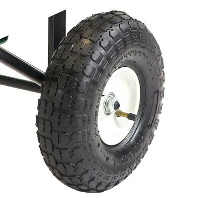 Sunnydaze Decor Sunnydaze Outdoor Lawn and Garden Heavy-Duty Steel Utility Cart with Removable Sides and Weather-Resistant Polyester Liner - Yellow 8 Sunnydaze Decor Sunnydaze Outdoor Lawn and Garden Heavy-Duty Steel Utility Cart with Removable Sides and Weather-Resistant Polyester Liner - Yellow - Image 6