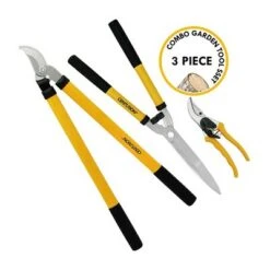 CENTURION 1222 3 Piece Lopper, Hedge Shear, and Pruner Tree Branch and Bush Cutting Combo Set with an Ergonomic Design and Comfortable Grip