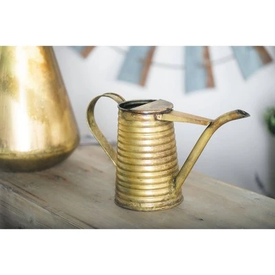 Olivia & May Small Iron Metal Watering Can Gold - Olivia & May 1 Olivia & May Small Iron Metal Watering Can Gold - Olivia & May