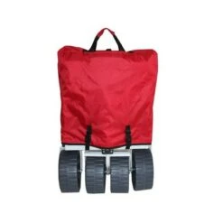 Mac Sports Heavy Duty Steel Frame Collapsible Folding 150Lb Capacity Outdoor Beach Garden Utility Wagon Cart w/ 4 All Terrain Wheels & Table, Red/Grey -Garden Haven Store unnamed file 1074