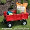 Sunnydaze Decor Sunnydaze Outdoor Lawn and Garden Weather-Resistant Heavy-Duty Polyester Utility Wagon Cart Protective Liner - Red