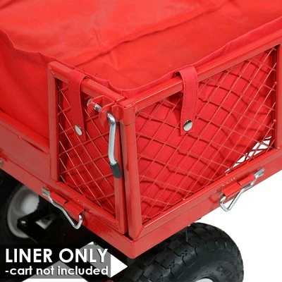 Sunnydaze Decor Sunnydaze Outdoor Lawn and Garden Weather-Resistant Heavy-Duty Polyester Utility Wagon Cart Protective Liner - Red 6 Sunnydaze Decor Sunnydaze Outdoor Lawn and Garden Weather-Resistant Heavy-Duty Polyester Utility Wagon Cart Protective Liner - Red - Image 4