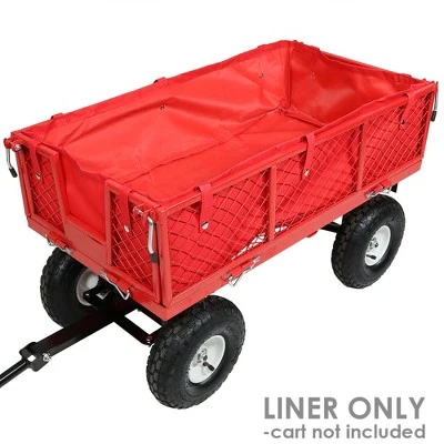Sunnydaze Decor Sunnydaze Outdoor Lawn and Garden Weather-Resistant Heavy-Duty Polyester Utility Wagon Cart Protective Liner - Red 7 Sunnydaze Decor Sunnydaze Outdoor Lawn and Garden Weather-Resistant Heavy-Duty Polyester Utility Wagon Cart Protective Liner - Red - Image 5