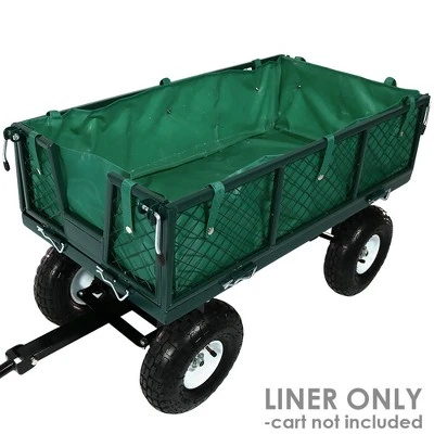 Sunnydaze Decor Sunnydaze Outdoor Lawn and Garden Weather-Resistant Heavy-Duty Polyester Utility Wagon Cart Protective Liner - Green 7 Sunnydaze Decor Sunnydaze Outdoor Lawn and Garden Weather-Resistant Heavy-Duty Polyester Utility Wagon Cart Protective Liner - Green - Image 5