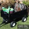 Sunnydaze Decor Sunnydaze Outdoor Lawn and Garden Weather-Resistant Heavy-Duty Polyester Utility Dump Cart Protective Liner - Black -Garden Haven Store unnamed file 1096