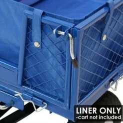 Sunnydaze Decor Sunnydaze Outdoor Lawn and Garden Weather-Resistant Heavy-Duty Polyester Utility Dump Cart Protective Liner - Blue -Garden Haven Store unnamed file 1104
