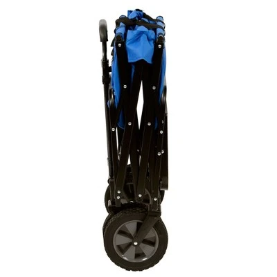 Mac Sports Folding Outdoor Garden Utility Wagon Cart w/ Table (1 Red, 1 Blue) 4 Mac Sports Folding Outdoor Garden Utility Wagon Cart w/ Table (1 Red, 1 Blue) - Image 2