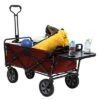 Mac Sports Heavy Duty Steel Frame Collapsible Folding 150 Pound Capacity Outdoor Garden Utility Wagon Yard Cart with Table and Cup Holders, Maroon 1 Mac Sports Heavy Duty Steel Frame Collapsible Folding 150 Pound Capacity Outdoor Garden Utility Wagon Yard Cart with Table and Cup Holders, Maroon -Garden Haven Store unnamed file 113