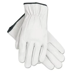 Memphis Grain Goatskin Driver Gloves White Extra-Large 12 Pairs 3601XL