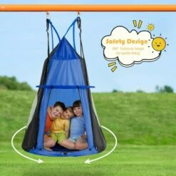 Costway 40'' Kids Hanging Chair Swing Tent Set Hammock Nest Pod Seat -Garden Haven Store unnamed file 1157