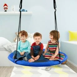 Costway 40'' Kids Hanging Chair Swing Tent Set Hammock Nest Pod Seat -Garden Haven Store unnamed file 1158
