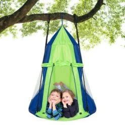 Costway 40'' Kids Hanging Chair Swing Tent Set Hammock Nest Pod Seat -Garden Haven Store unnamed file 1165