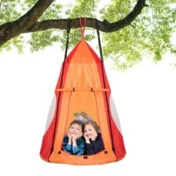 Costway 40'' Kids Hanging Chair Swing Tent Set Hammock Nest Pod Seat -Garden Haven Store unnamed file 1166