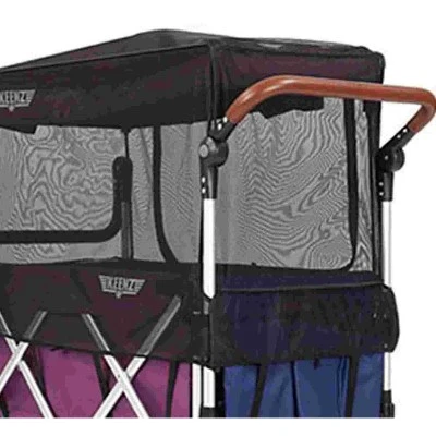 Keenz Folding Collapsible Mosquito Netting Sun Shade Protection Cover Accessory with Zippered Opening for the 7S Kids Toddler Wagon, Black 4 Keenz Folding Collapsible Mosquito Netting Sun Shade Protection Cover Accessory with Zippered Opening for the 7S Kids Toddler Wagon, Black - Image 2
