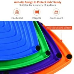 Costway 11pcs Kids Balance Stepping Stones w/ Non-Slip Bottom Indoor & Outdoor Toy -Garden Haven Store unnamed file 1190