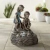John Timberland Outdoor Floor Fountain with Light LED 26" High Two Kids Over Pond for Garden Patio Backyard Deck Home Porch House -Garden Haven Store unnamed file 1207