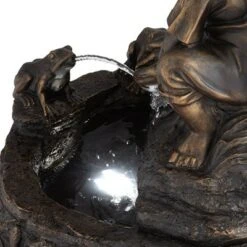 John Timberland Outdoor Floor Fountain with Light LED 26" High Two Kids Over Pond for Garden Patio Backyard Deck Home Porch House -Garden Haven Store unnamed file 1209