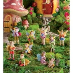 HearthSong Fairy Village Set with Five Decorative Resin Houses and 10 Nature-Themed Fairies -Garden Haven Store unnamed file 1222