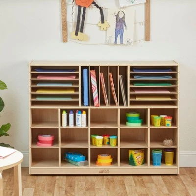 ECR4Kids Birch Multi-Section Storage Cabinet, School Furniture with Cubbies 5 ECR4Kids Birch Multi-Section Storage Cabinet, School Furniture with Cubbies - Image 4