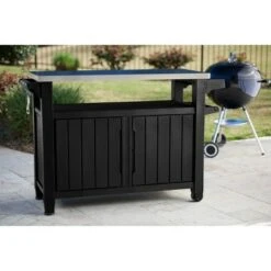 XL Unity Outdoor Patio Prep Station With Storage Graphite - Keter