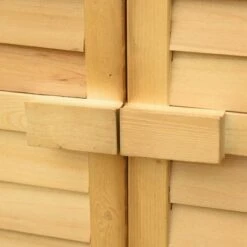 Outsunny Garden Potting Bench Table Wooden Workstation Shed with Tabletop Hooks 3-Tier Shelves Cabinet and 2 Magnetic Close Doors -Garden Haven Store unnamed file 1311