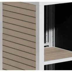 Travira Host Stand Base Shelves with Topper Flint/Vintage Tekwood - Oxford Garden