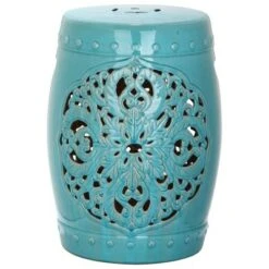 Panarea Garden Stool - Safavieh® Blue -Garden Haven Store unnamed file 1400