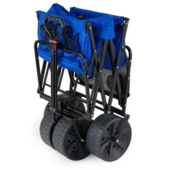 Mac Sports Heavy Duty Steel Frame Collapsible Folding 150-Lb Capacity Outdoor Beach Garden Utility Wagon Cart with 4 All Terrain Wheels & Table, Blue -Garden Haven Store unnamed file 142