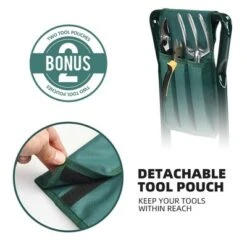 Costway Folding Garden Kneeler and Seat Bench w/2 Bonus Tool Pouches & EVA Foam Pad -Garden Haven Store unnamed file 1461