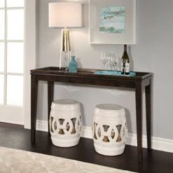 Moroccan Ceramic Garden Stools (Set of 2) White - Abbyson Living