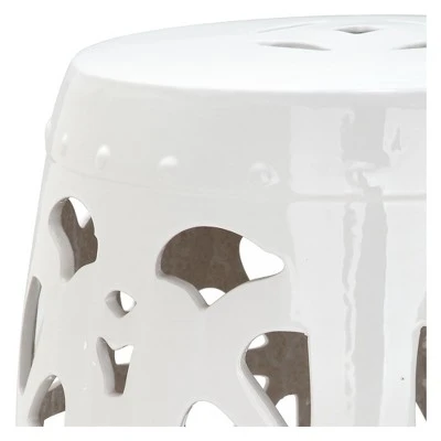 Bilboa Garden Stool - Safavieh® White 4 Bilboa Garden Stool - Safavieh® White - Image 2