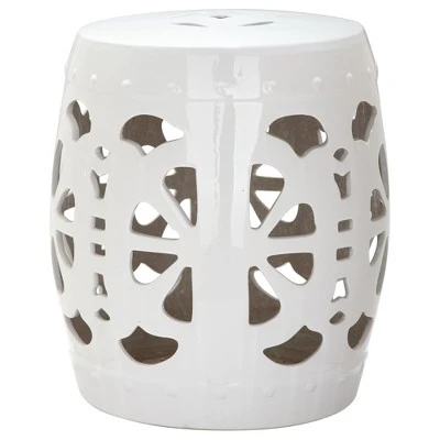 Bilboa Garden Stool - Safavieh® White 6 Bilboa Garden Stool - Safavieh® White - Image 4