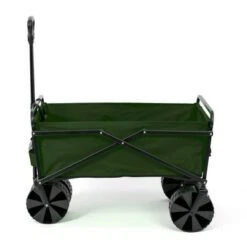 Seina Collapsible Steel Frame Folding Utility Garden Wagon Outdoor Cart, Green