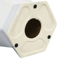 Sunnydaze Decor Sunnydaze Moderno Geometric Ceramic Decorative Garden Stool - 17.25" - White -Garden Haven Store unnamed file 1527