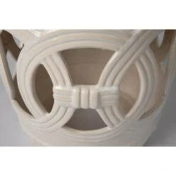 Large Medallion Ceramic Garden Stool - Creamy White - Balkene Home -Garden Haven Store unnamed file 1550