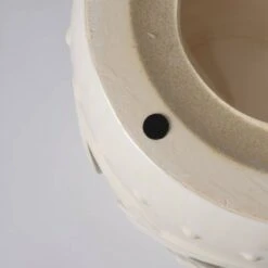 Large Medallion Ceramic Garden Stool - Creamy White - Balkene Home -Garden Haven Store unnamed file 1552