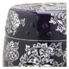 Midnight Flower Garden Patio Stool - Navy/White - Safavieh 1 Midnight Flower Garden Patio Stool - Navy/White - Safavieh -Garden Haven Store unnamed file 1575