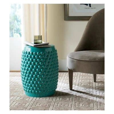 Maddalena Garden Stool - Blue - Safavieh 3 Maddalena Garden Stool - Blue - Safavieh