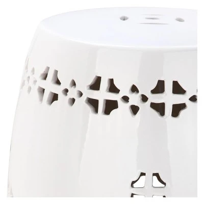 Aveiro Garden Stool - Safavieh White 4 Aveiro Garden Stool - Safavieh White - Image 2