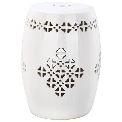 Aveiro Garden Stool - Safavieh White 5 Aveiro Garden Stool - Safavieh White - Image 3