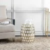 Laili Garden Stool - Gold/White - Safavieh -Garden Haven Store unnamed file 1677