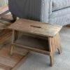 Park Hill Collection Wooden Rectangular Garden Stool