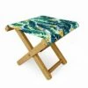 Marta Barragan Camarasa Tropical Leaf on Ornamental Pattern Folding Stool - Deny Designs -Garden Haven Store unnamed file 1742