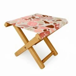 Marta Barragan Camarasa Terrazzo of Dots and Plants Folding Stool - Deny Designs