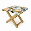 Marta Barragan Camarasa Botanical Brushstrokes Folding Stool - Deny Designs