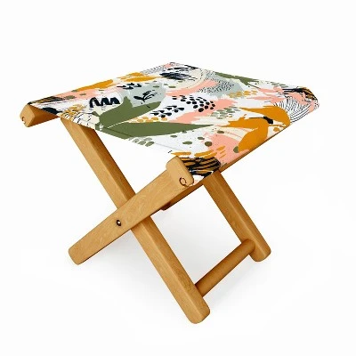 Marta Barragan Camarasa Abstract Strokes Still Life Folding Stool - Deny Designs 3 Marta Barragan Camarasa Abstract Strokes Still Life Folding Stool - Deny Designs