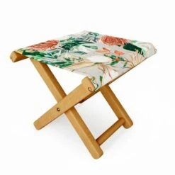 Marta Barragan Camarasa Bohem Tropical Bloom Folding Stool - Deny Designs