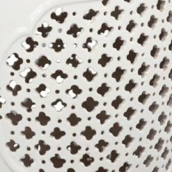 Sunnydaze Decor Sunnydaze Marrakesh Lattice Ceramic Decorative Garden Stool - 17.75" - White 12 Sunnydaze Decor Sunnydaze Marrakesh Lattice Ceramic Decorative Garden Stool - 17.75" - White -Garden Haven Store unnamed file 1816